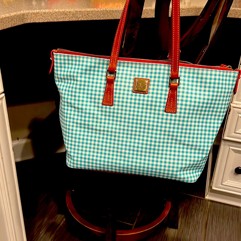 Beautiful authentic Dooney and Bourke tote—bought while on vacation.